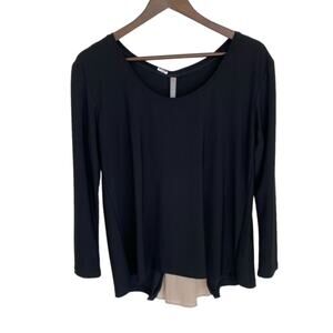 3/$21 Last Tango Scoop Neck Zipper Back Blouse - Medium